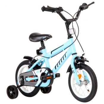 Dječji bicikl 12 inča crno-plavi