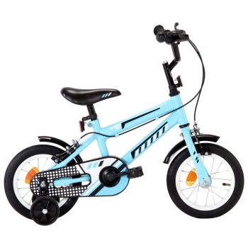 Dječji bicikl 12 inča crno-plavi