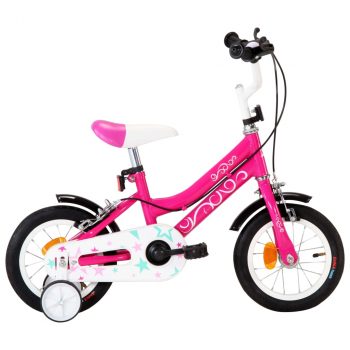 Dječji bicikl 12 inča crno-ružičasti