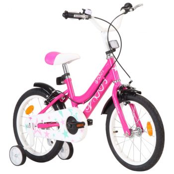 Dječji bicikl 16 inča crno-ružičasti
