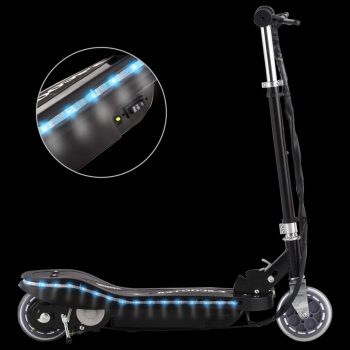 Električni skuter s LED svjetlima 120 W crni