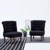 Francuska stolica od tkanine crna