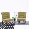 Francuska stolica od tkanine zelena