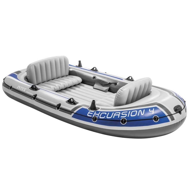 Intex čamac na napuhavanje Excursion 4 s elektromotorom i nosačem