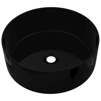 Keramički okrugli umivaonik 40 x 15 cm crni