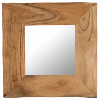 Kozmetičko ogledalo od masivnog bagremovog drva 50 x 50 cm