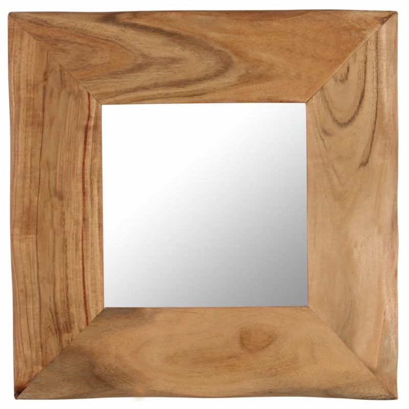 Kozmetičko ogledalo od masivnog bagremovog drva 50 x 50 cm