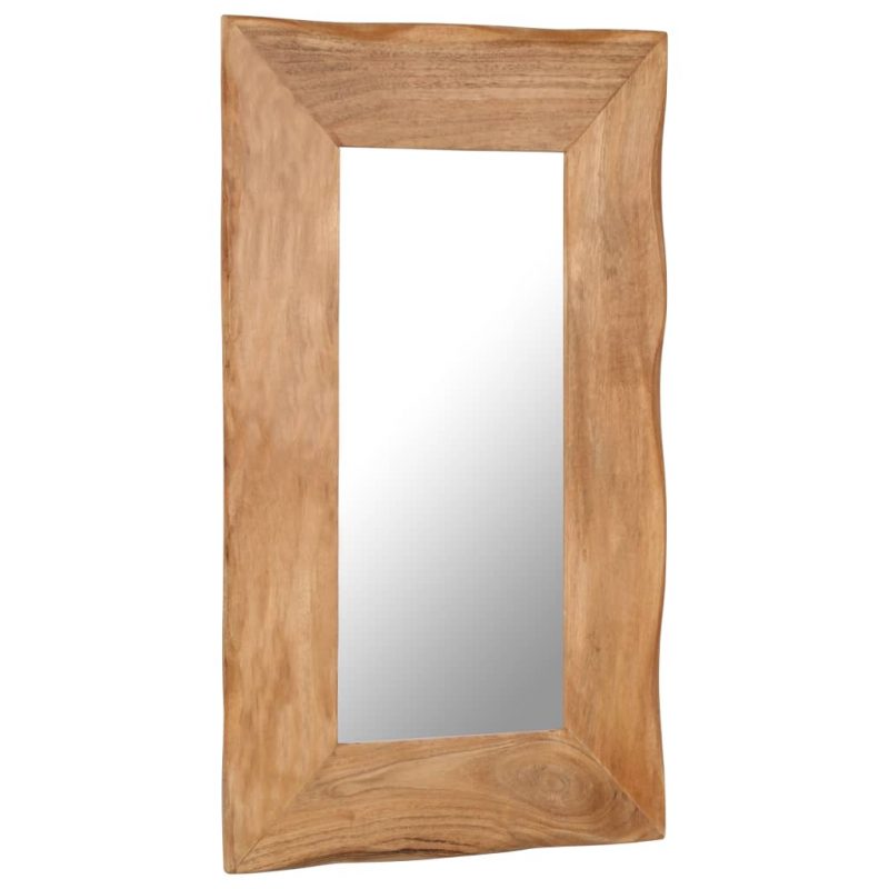 Kozmetičko ogledalo od masivnog bagremovog drva 50 x 80 cm