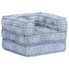 Modularna sofa od tkanine indigo s patchwork uzorkom
