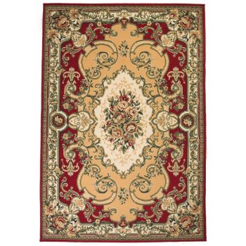 Orijentalni tepih perzijskog dizajna 160 x 230 cm crveni/bež