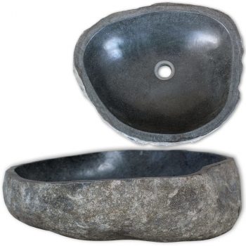 Ovalni umivaonik od  riječnog kamena 30-37 cm