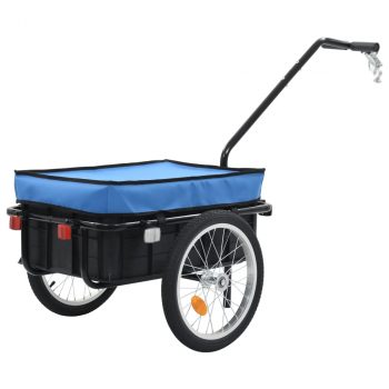 Prikolica za bicikl / ručna kolica 155 x 61 x 83 cm čelična plava