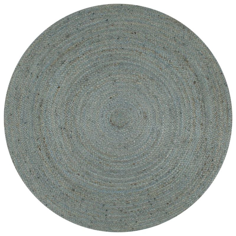 Ručno rađeni tepih od jute okrugli 150 cm maslinastozeleni