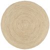 Ručno rađeni tepih od jute sa spiralnim uzorkom bijeli 120 cm