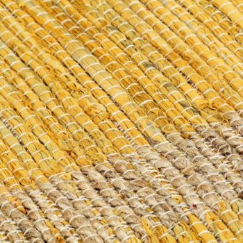 Ručno rađeni tepih od jute žuti 160 x 230 cm