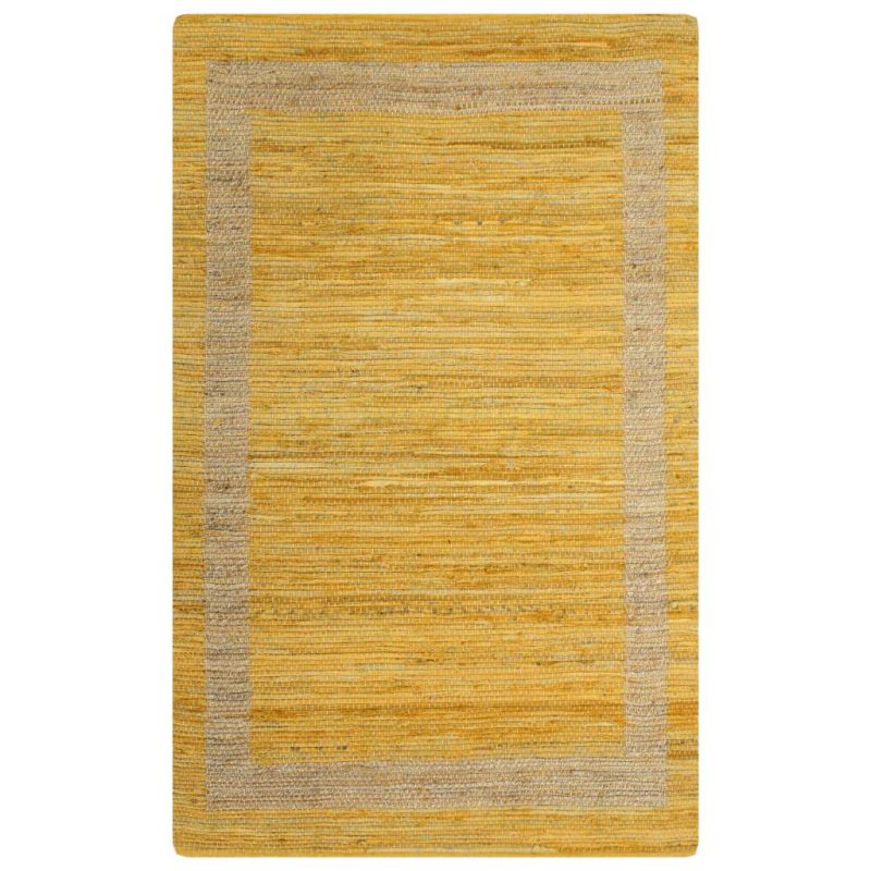 Ručno rađeni tepih od jute žuti 160 x 230 cm