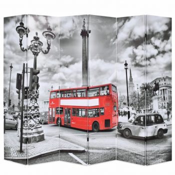 Sklopiva sobna pregrada 228x170 cm slika londonskog autobusa