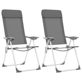 Sklopive stolice za kampiranje 2 kom zelene aluminijske