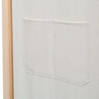 Sobna pregrada s 3 panela od tkanine 120 x 170 x 4 cm krem
