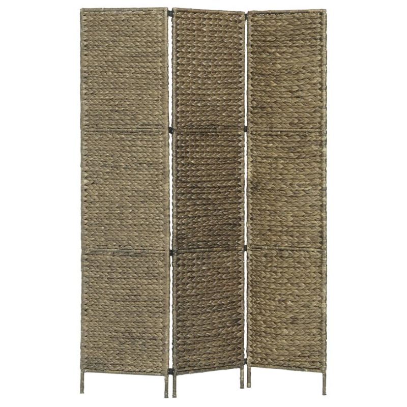 Sobna pregrada s 3 panela smeđa 116 x 160 cm od vodenog zumbula
