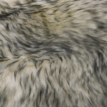 Tepih od ovčje kože 60 x 90 cm tamnosivi prošarani