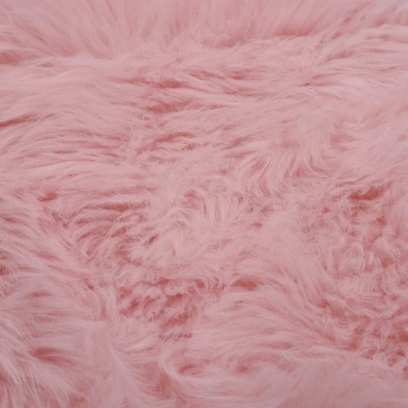 Tepih od umjetne ovčje kože 60 x 90 cm ružičasti