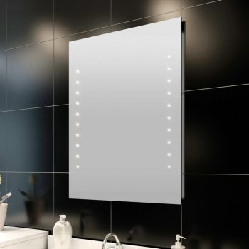 Zidno Ogledalo za kupaonicu s LED svjetlom 60 x 80 cm (D x Š)