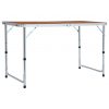 Sklopivi stol za kampiranje aluminijski 120 x 60 cm
