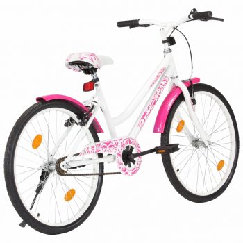 Dječji bicikl 24 inča ružičasto-bijeli