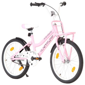 Dječji bicikl s prednjim nosačem 20 inča ružičasto-crni