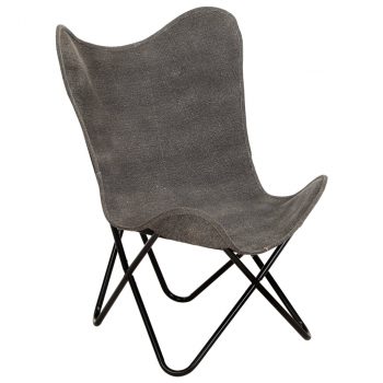 Leptir-stolica od platna antracit