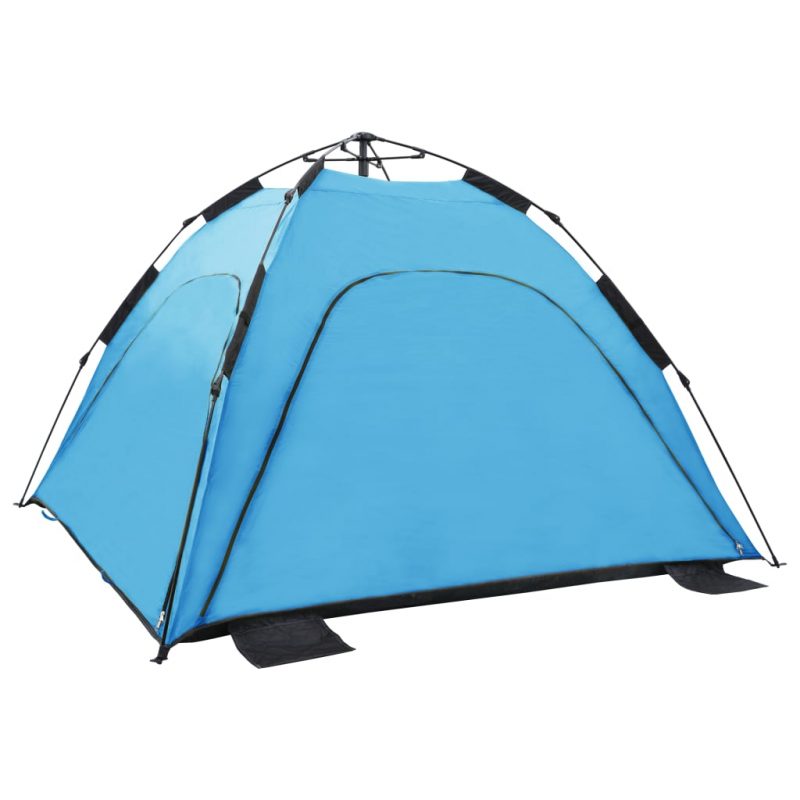 Prigodni šator za plažu 220 x 220 x 160 cm plavi