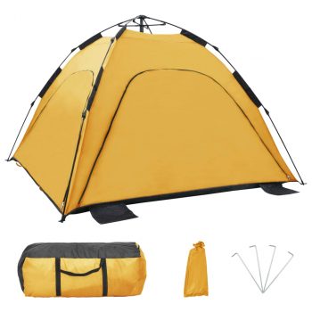 Prigodni šator za plažu 220 x 220 x 160 cm žuti