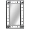Zidno ogledalo pravokutno 50 x 80 cm crno