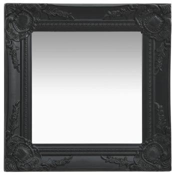 Zidno ogledalo u baroknom stilu 40 x 40 cm crno