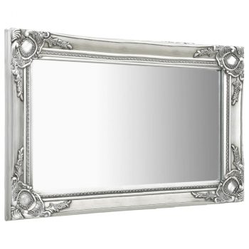 Zidno ogledalo u baroknom stilu 60 x 40 cm srebrno