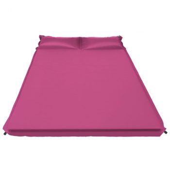 Zračni madrac na napuhavanje s jastukom 130 x 190 cm ružičasti