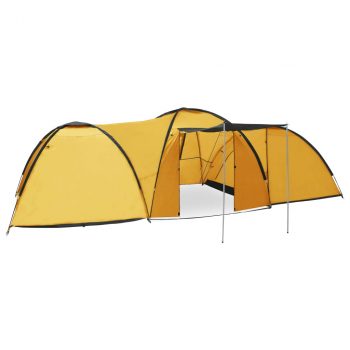 Šator za kampiranje 650 x 240 x 190 cm za 8 osoba žuti