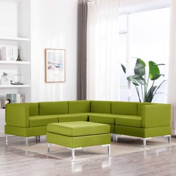 6-dijelni set sofa od tkanine zeleni