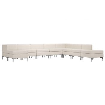 9-dijelni set sofa od tkanine krem