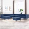 9-dijelni set sofa od tkanine plavi