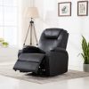 Električna ljuljajuća fotelja za masažu od umjetne kože crni