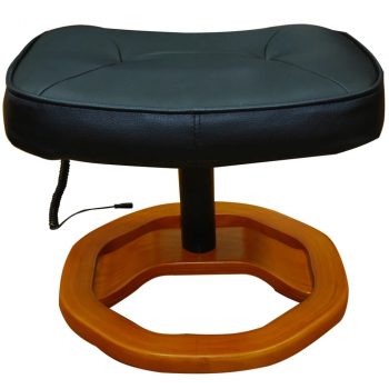 Fotelja za masažu crna osloncem za noge