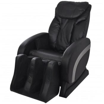 Masažna stolica od umjetne kože crna