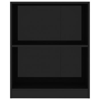 Polica za knjige visoki sjaj crna 60 x 24 x 74