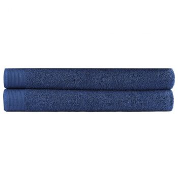 Set ručnika za saunu 2 kom pamučni 450 gsm 80 x 200 cm modri