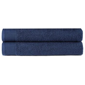 Set ručnika za tuširanje 2 kom pamučni 450 gsm 70x140 cm modri