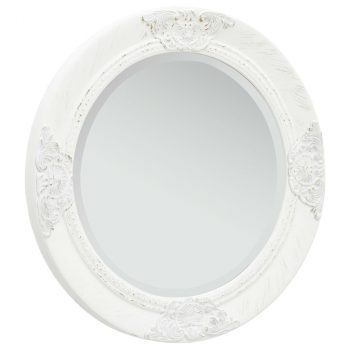 Zidno ogledalo u baroknom stilu 50 cm bijelo