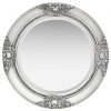 Zidno ogledalo u baroknom stilu 50 cm srebrno