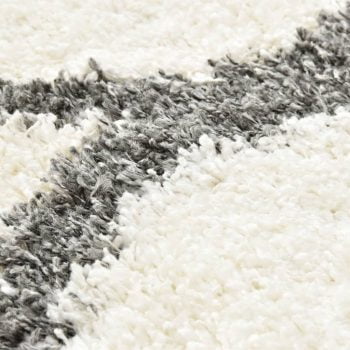 Čupavi berberski tepih PP bež i sivi 160 x 230 cm